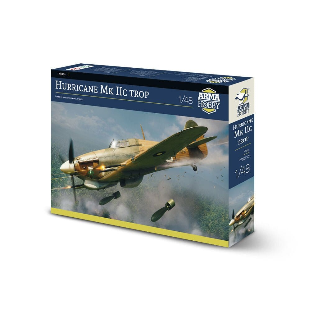Arma Hobby 40004 1/48 Hawker Hurricane Mk.IIc Trop Plastic Model Kit - Hobbytech Toys