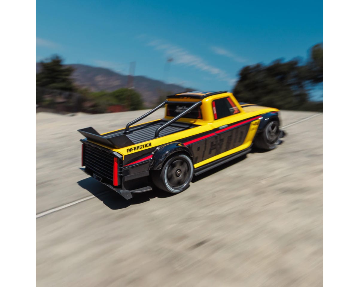 Arrma Infraction Grom 3S BLX 4X4 1/12 All-Road Truck RTR - Yellow