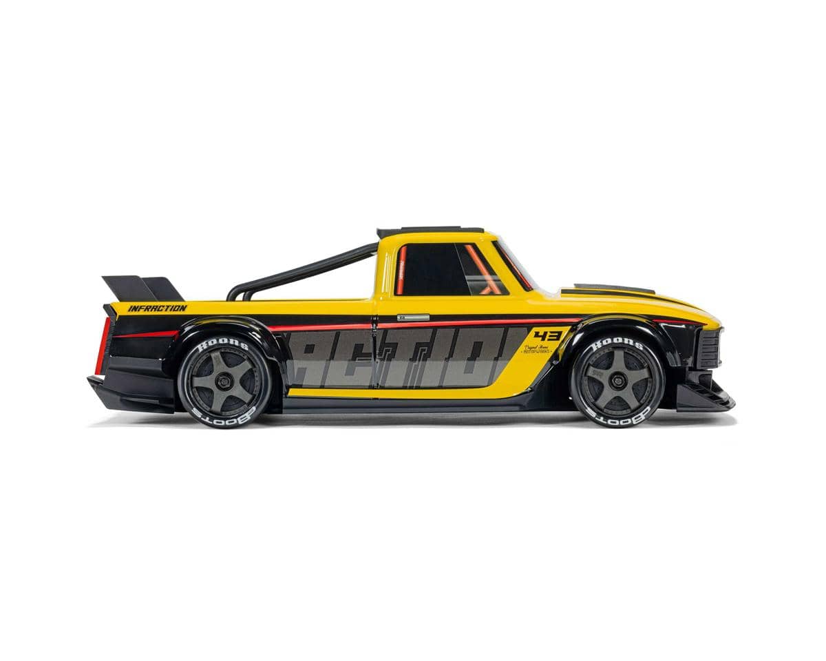 Arrma Infraction Grom 3S BLX 4X4 1/12 All-Road Truck RTR - Yellow