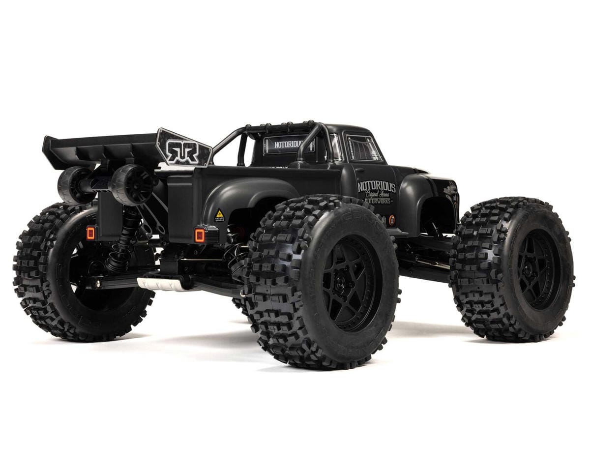 Arrma Notorious 6S BLX 4X4 1/8 Stunt Truck, RTR, Black