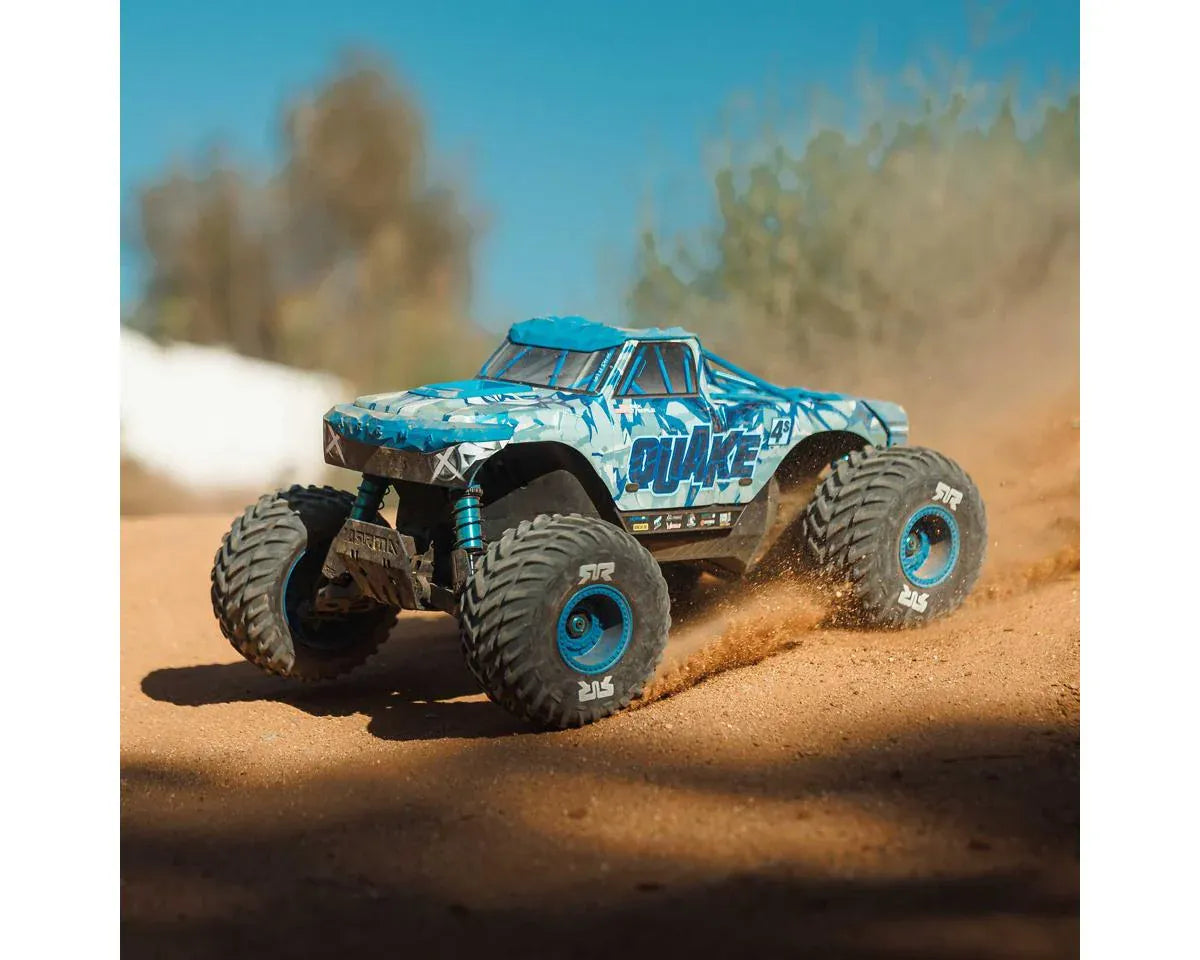 Arrma Quake 4S BLX 1/8 4X4 Monster Truck, RTR, White/Blue
