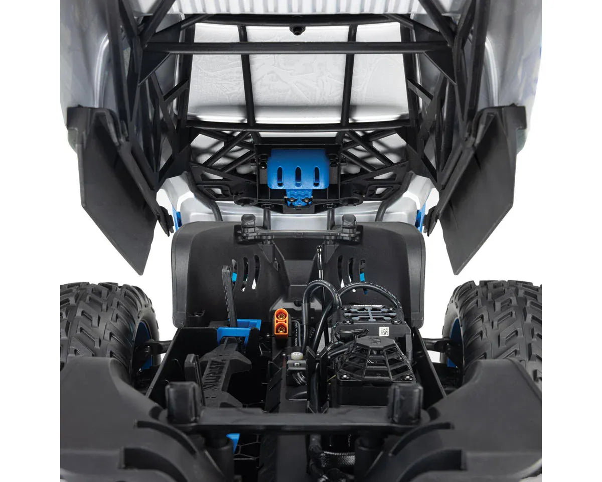 Arrma Quake 4S BLX 1/8 4X4 Monster Truck, RTR, White/Blue
