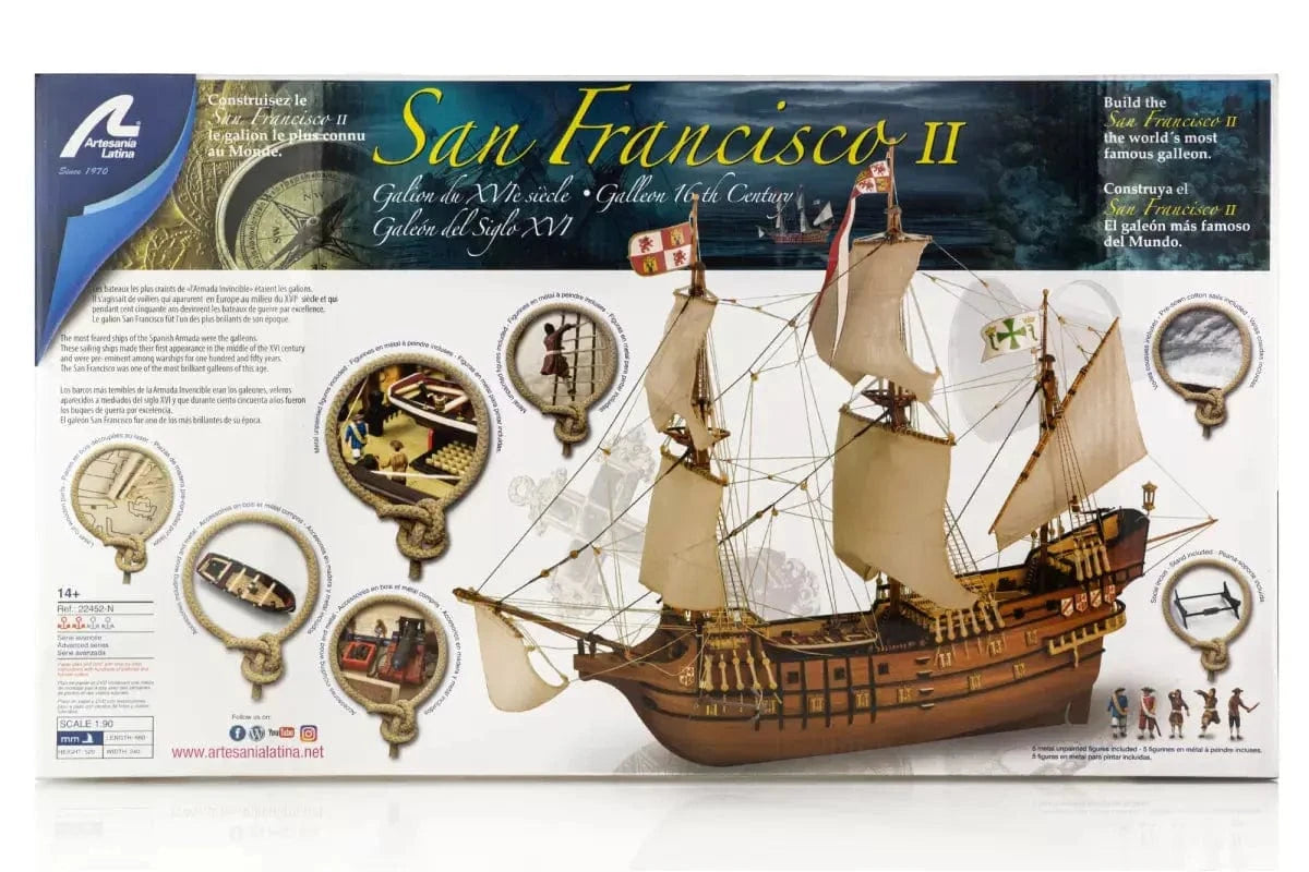 Artesania 22452 1/90 San Francisco II Galleon Wood Model Ship Kit Artesania WOODEN MODELS