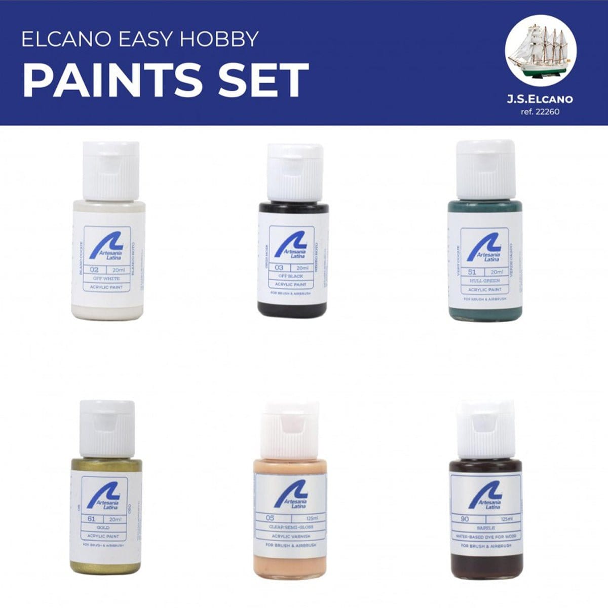 Artesania Paint Set for Model #22260 J.S Elcano - Hobbytech Toys