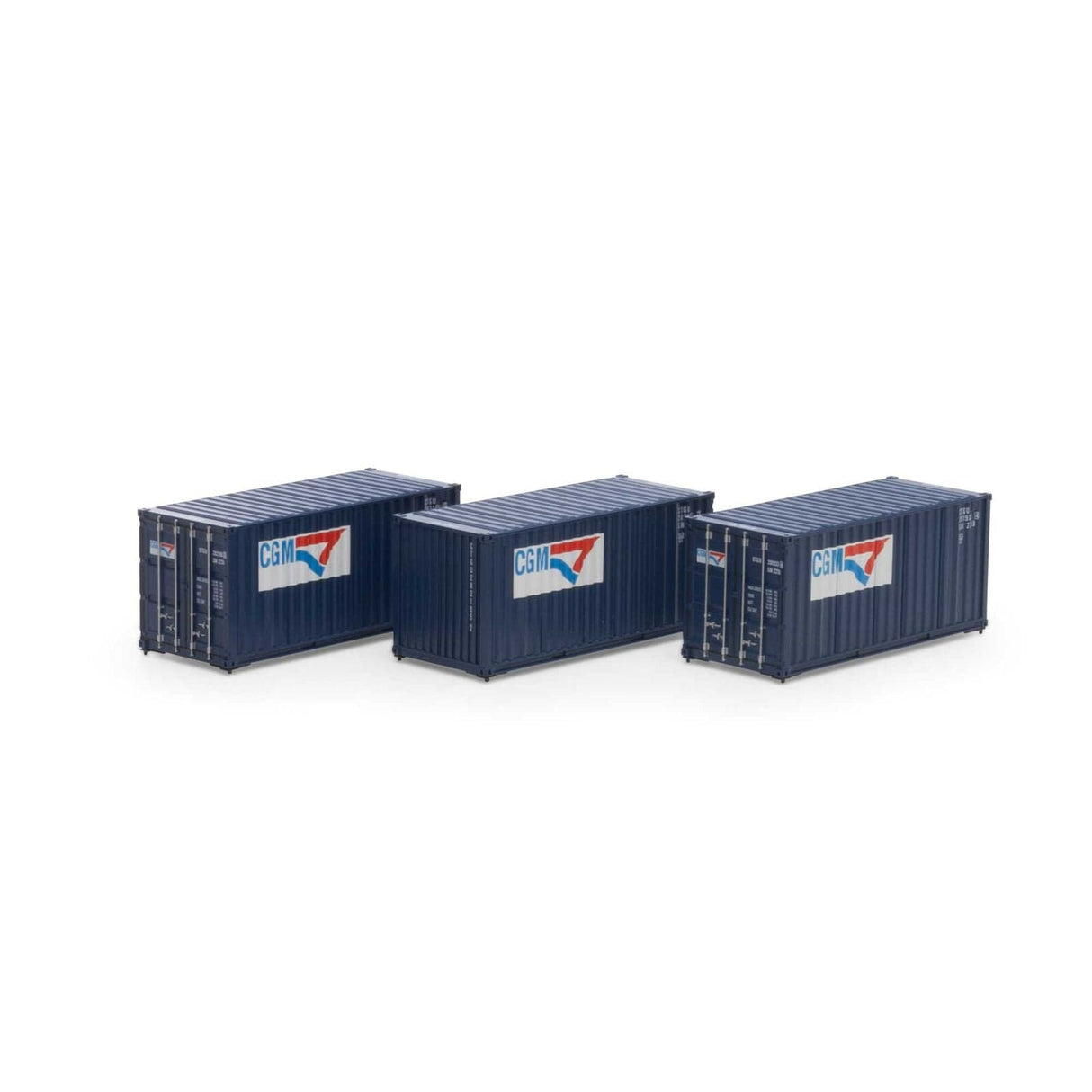 Athearn HO Scale RTR 20ft Corrugated Container, CGTU #2 (3 Pack)