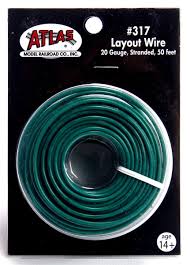 Atlas 317 Layout Wire - 50ft 15.2m - Green