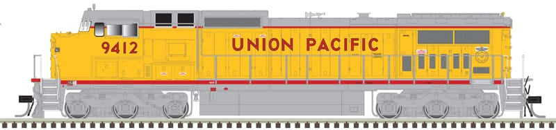 Atlas N Scale GE Dash 8-40CW - Standard DC - Master Silver - Union Pacific #9412