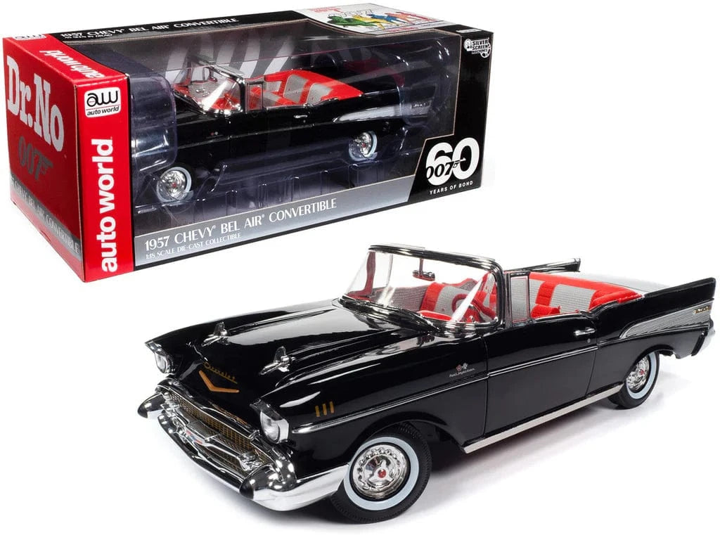 Autoworld 1/18 James Bond 1957 Chevy Bel Air Convertible MOVIE Diecast Model
