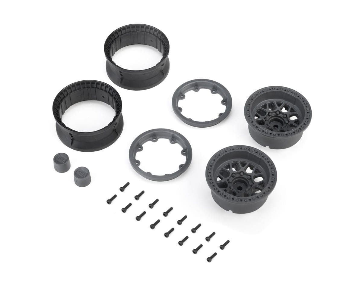 Axial 1.9 KMC Grenede Beadlock Wheels Gray (2) AXI-4688