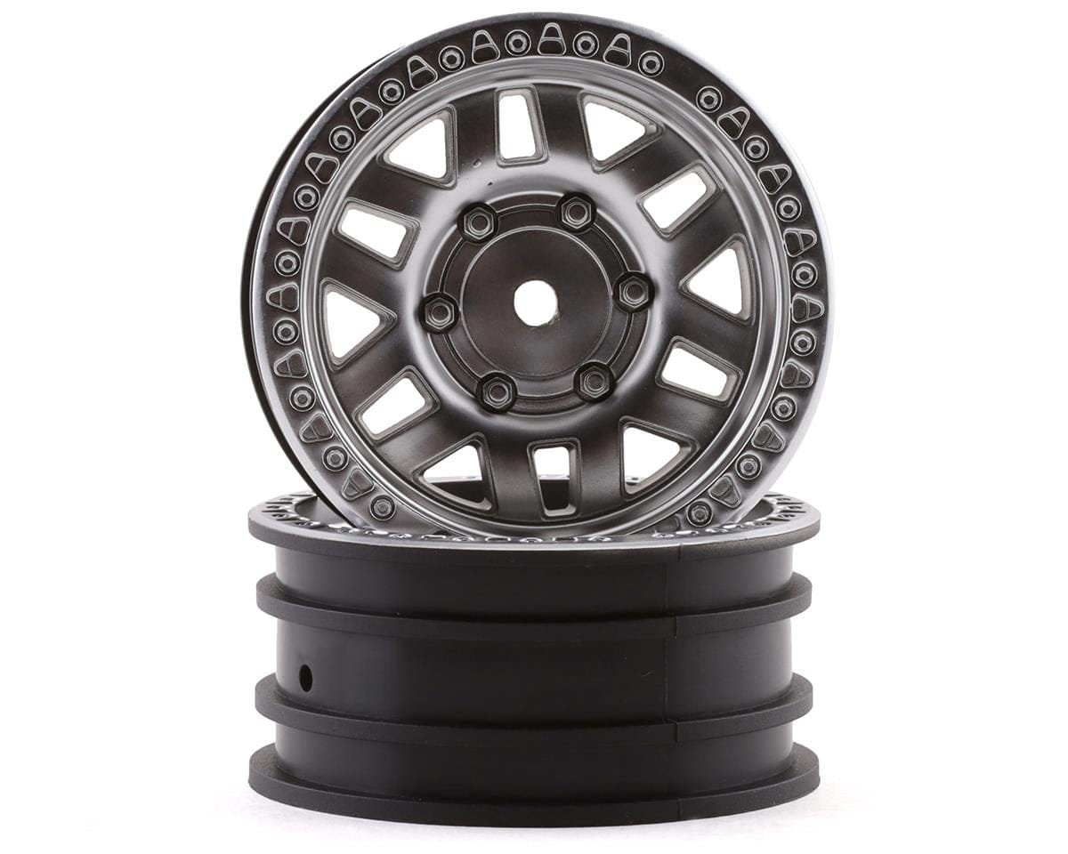 Axial KMC Machete 1.9 Wheels 12mm Hex Satin Silver (2) - AXI43001