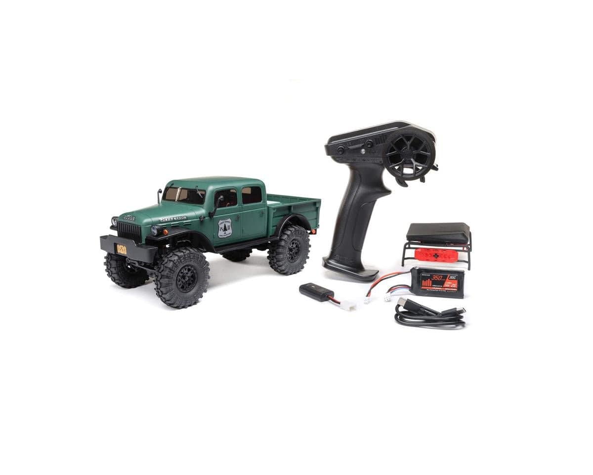 Axial AXI00007T2 SCX24 40's 4 Door Dodge Power Wagon Rock Crawler RTR Green - Hobbytech Toys