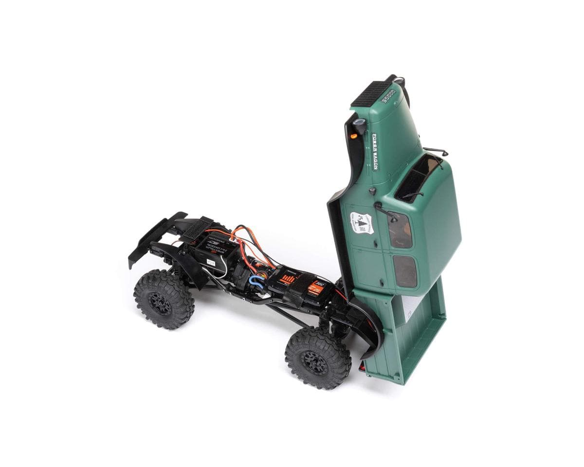 Axial AXI00007T2 SCX24 40's 4 Door Dodge Power Wagon Rock Crawler RTR Green - Hobbytech Toys