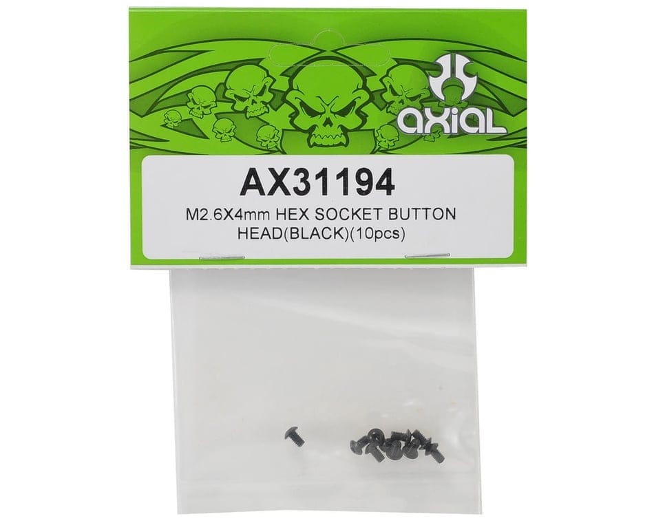 Axial 2.6 x 4mm Hex Socket Button Head Screws AXIC1194 AX31194