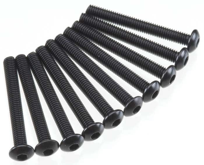Axial M3x25mm Button Head Screw Black 10pcs AXIC0012 AXA120