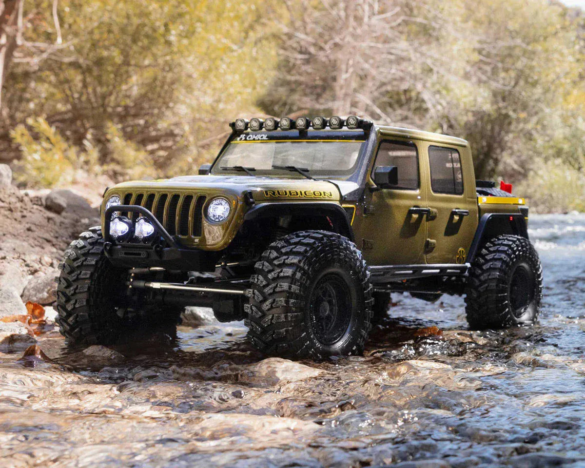 Axial SCX10 III Motobilt Waypoint Jeep JT Gladiator 1/10 4X4 Rock Crawler RTR, Green