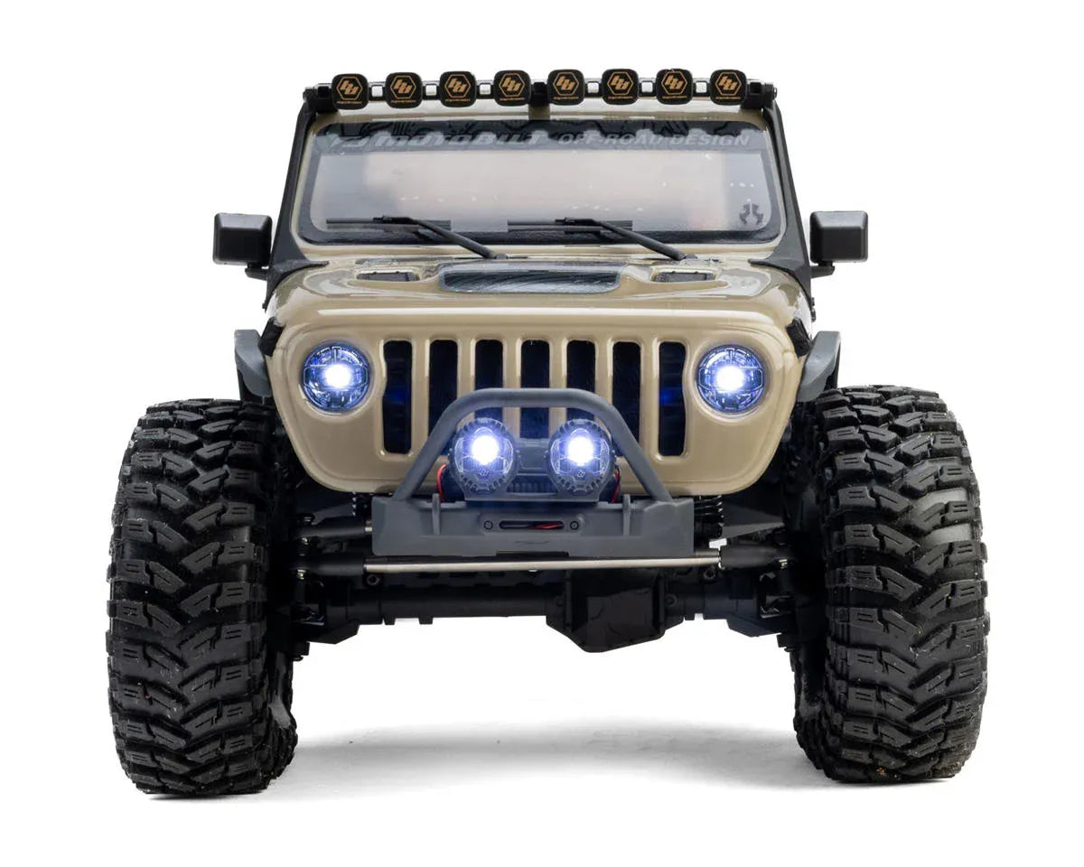 Axial SCX10 III Motobilt Waypoint Jeep JT Gladiator 1/10 4X4 Rock Crawler RTR, Tan