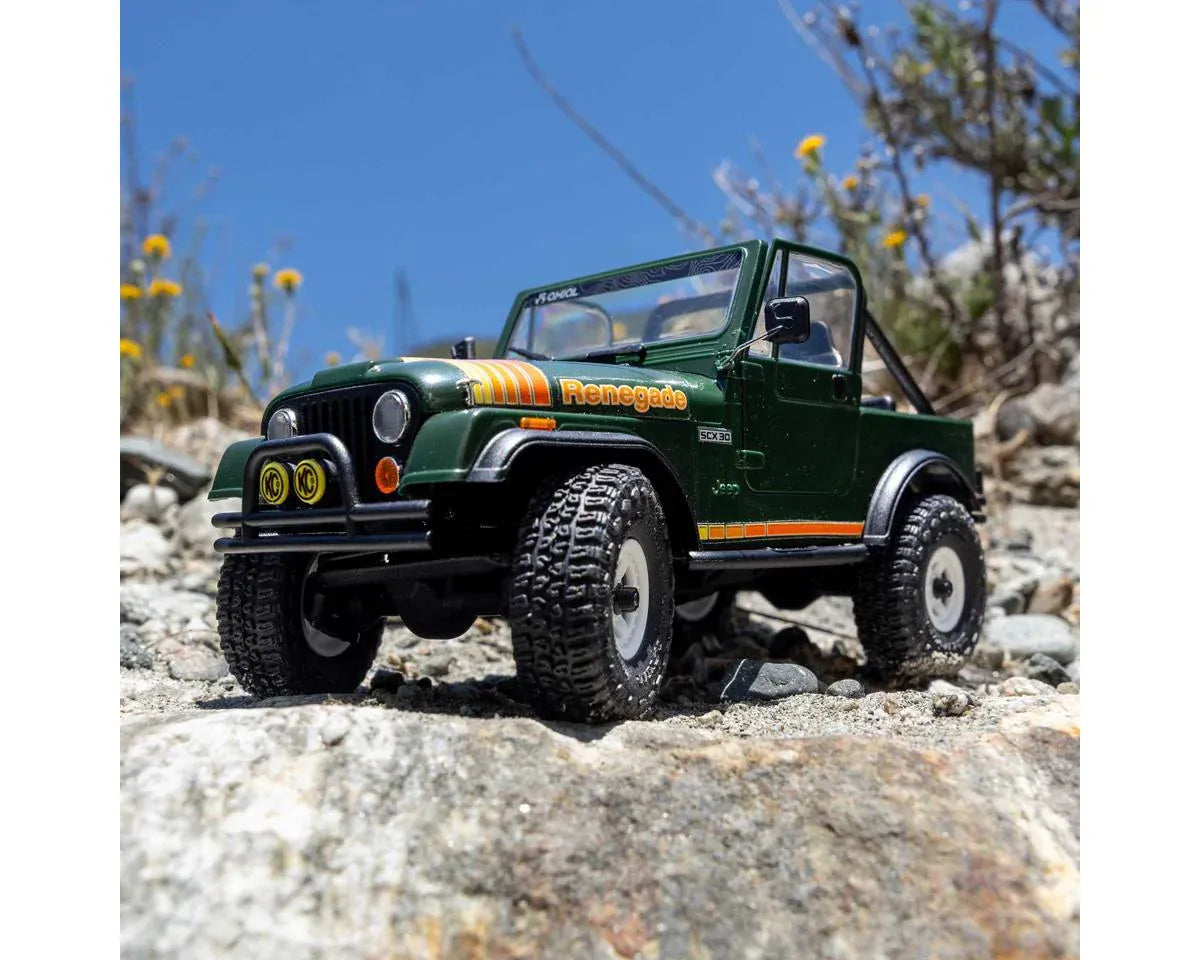 Axial SCX30 Jeep CJ-7 Renegade 1/30 Brushed Rock Crawler RTR Green