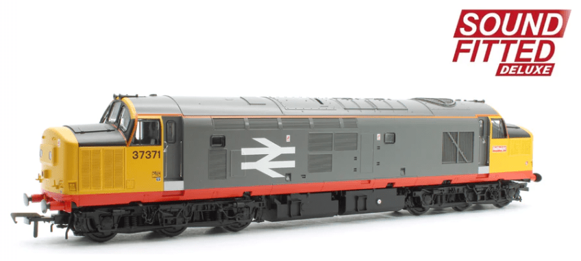 Bachmann Branchline 35 - 305SFX OO Scale Class 37/0 Centre Headcode 37371 BR Railfeight (Red Stripe) - Deluxe DCC/Sound - Hobbytech Toys