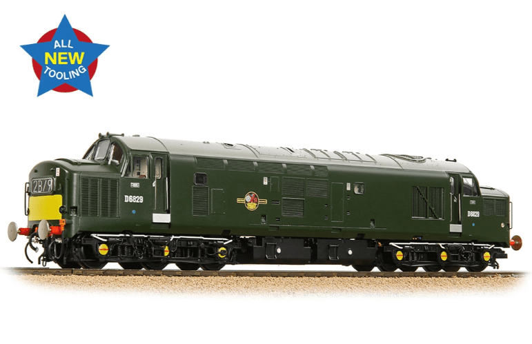 Bachmann Branchline 35 - 306 OO Scale Class 37/0 Centre Headcode D6829 BR Green Diesel Locomotive - DC - Hobbytech Toys
