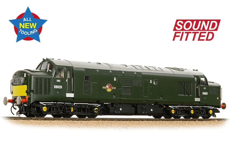 Bachmann Branchline 35 - 306SF OO Scale Class 37/0 Centre Headcode D6829 BR Green Diesel Locomotive - DCC/Sound - Hobbytech Toys
