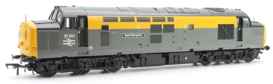 Bachmann Branchline 35 - 308 OO Class 37/0 Centre Headcode 37201 BR Grey & Yellow Diesel - DC** - Hobbytech Toys