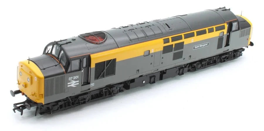 Bachmann Branchline 35 - 308SF OO Class 37/0 Centre Headcode 37201 BR Grey & Yellow Diesel - DCC/Sound - Hobbytech Toys