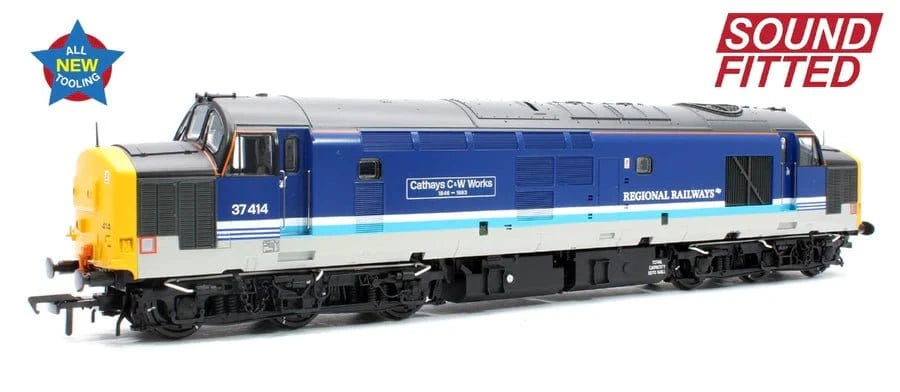 Bachmann Branchline 35 - 338SF OO Class 37/4 37414 Cathays C&W Works BR Regional Diesel - DCC/Sound - Hobbytech Toys