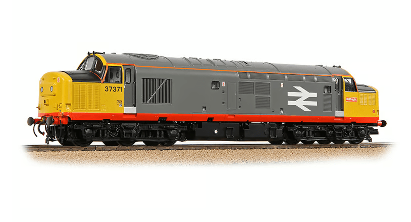 Bachmann Branchline 35 - 350 OO Scale Class 37/0 Centre Headcode 37371 BR Railfeight (Red Stripe) - Hobbytech Toys