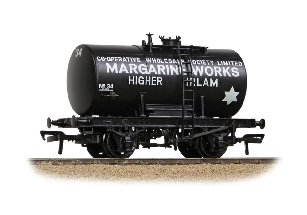 Bachmann Branchline 38-785 OO 14T Anchor-Mounted Tank Wagon Irlam Margarine Works Black