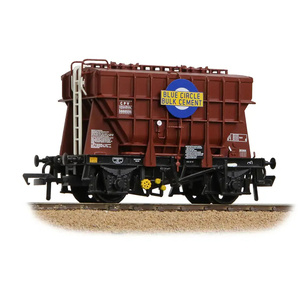 Bachmann Branchline OO Scale BR 22T CPV Presflo Bulk Powder Wagon BR Bauxite Blue Circle