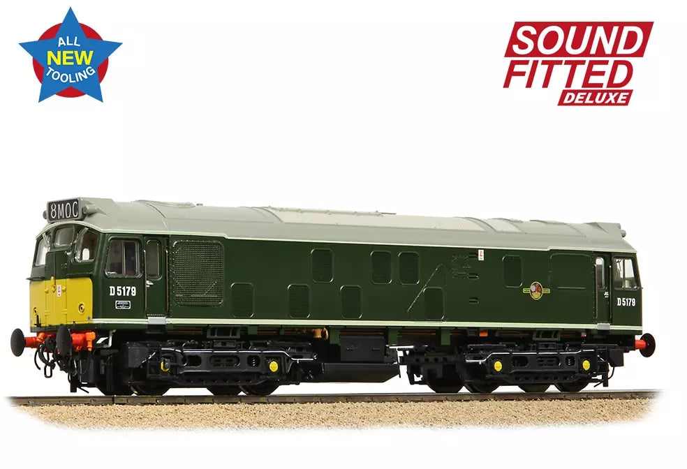 Bachmann Branchline OO Scale Class 25/1 D5179 BR Green (Small Yellow Panels)