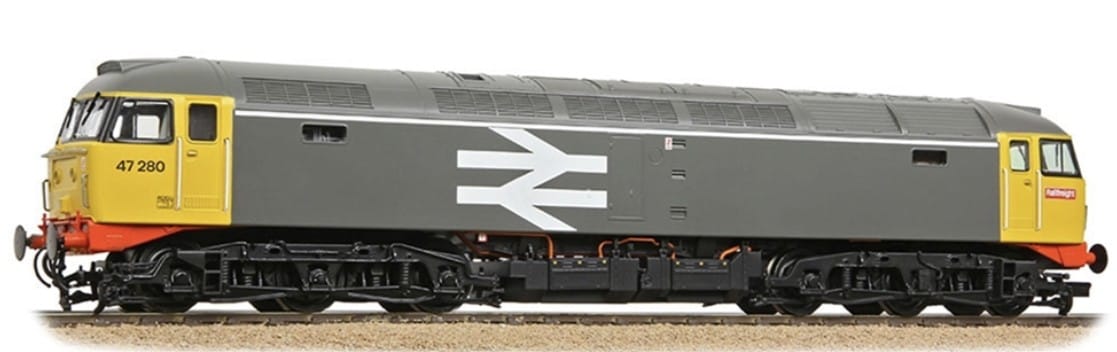 Bachmann Branchline OO Scale Class 47/0 47280 BR Railfreight Grey Diesel Loco - DC