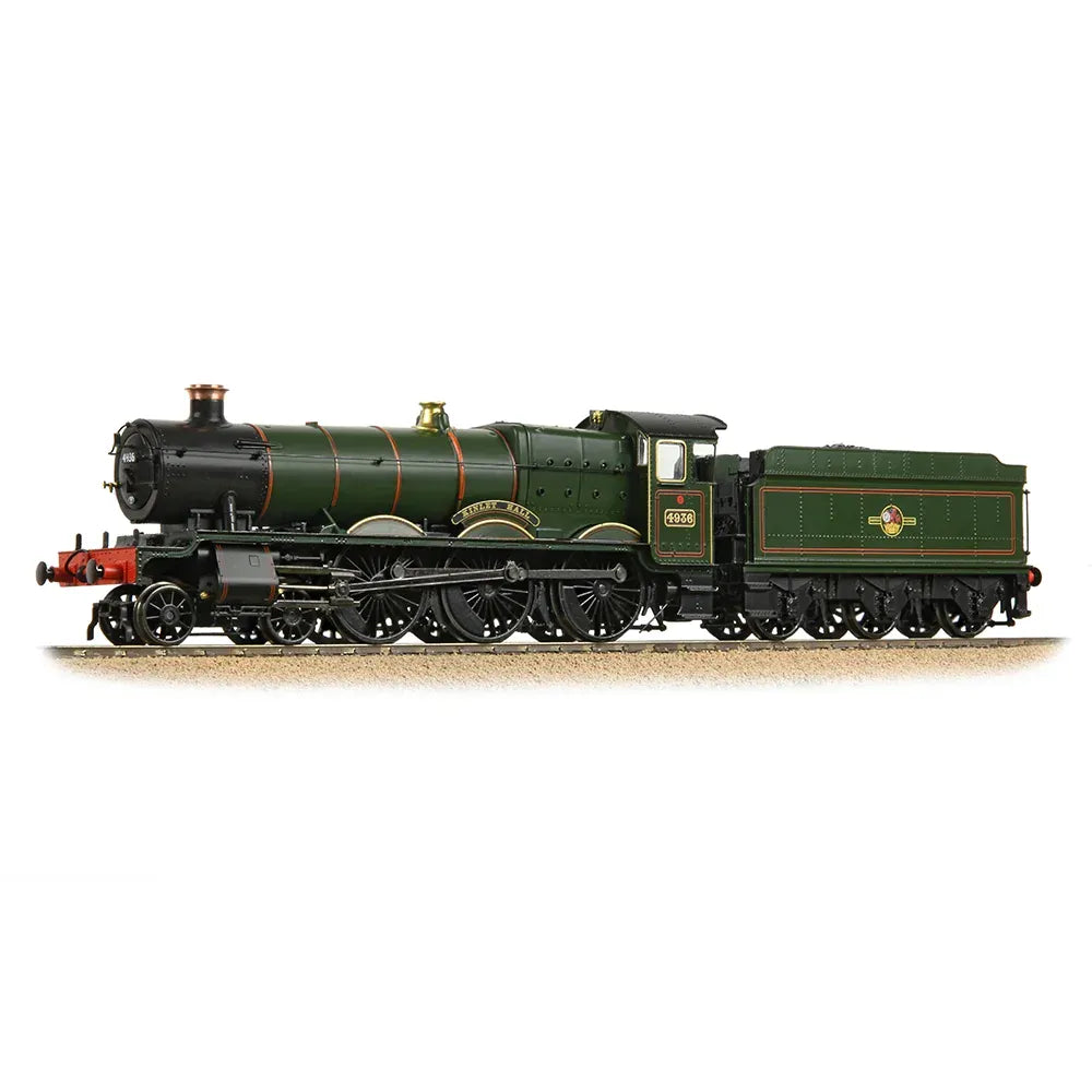 Bachmann Branchline OO Scale GWR 49XX Hall 4936 Kinlet Hall BR Lined Green (Late Crest)