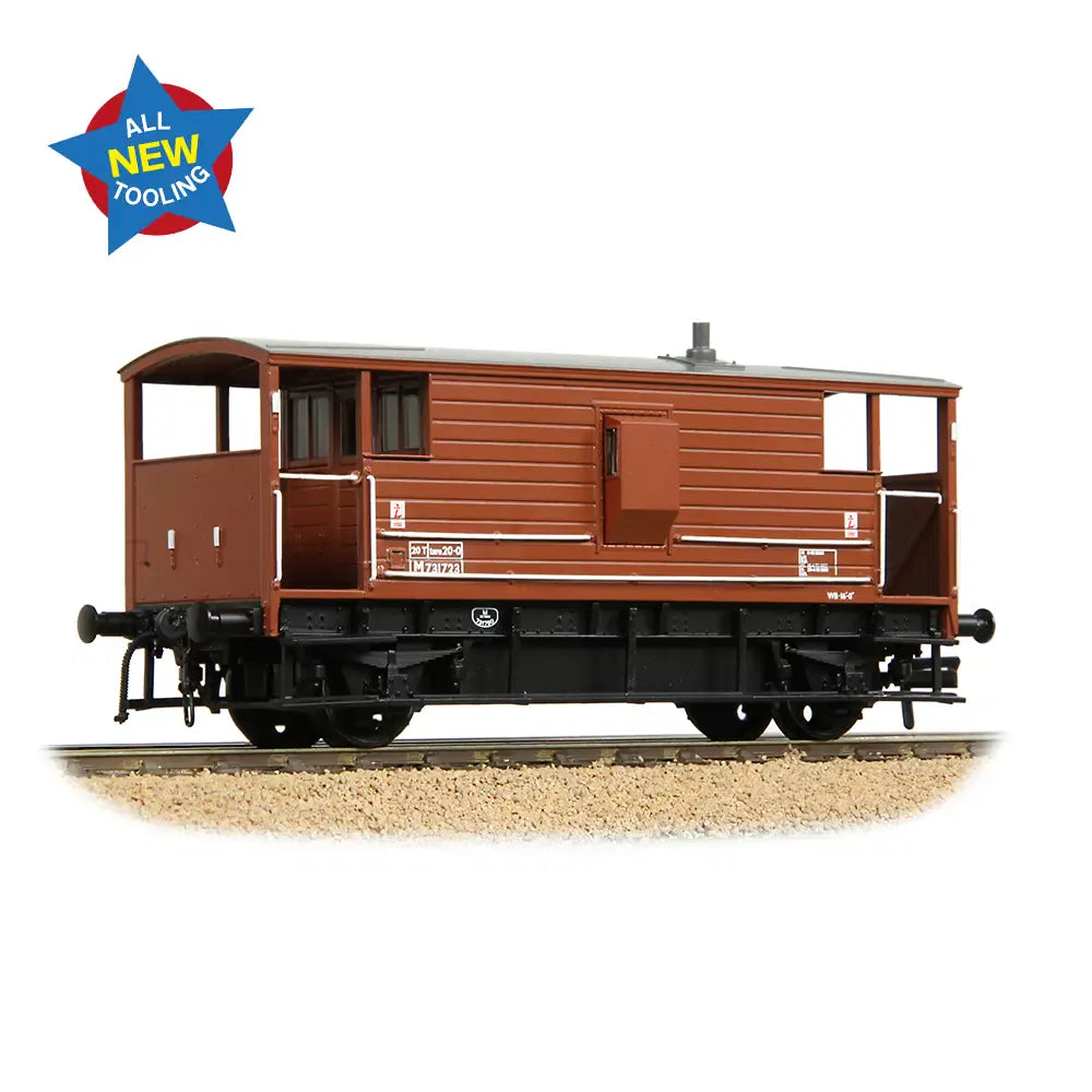 Bachmann Branchline OO Scale LMS 20T Brake Van BR Bauxite (Late)