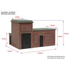 Bachmann Scenecraft 44 - 0181B OO Lineside Brick Substation Black - Hobbytech Toys