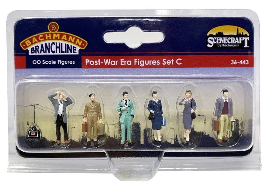 Bachmann Scenecraft OO Scale Post - War Era Figures Set C - Hobbytech Toys