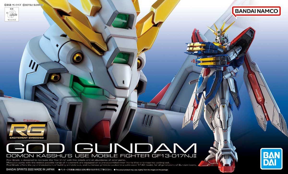 Bandai 5063358 1/144 RG God Gundam Mobile Fighter G Gundam Kit - Hobbytech Toys