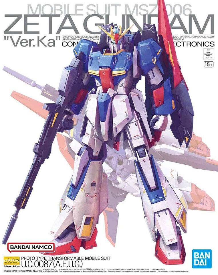 Bandai 5064015 1/100 MG Zeta Gundam Ver. Ka - Hobbytech Toys