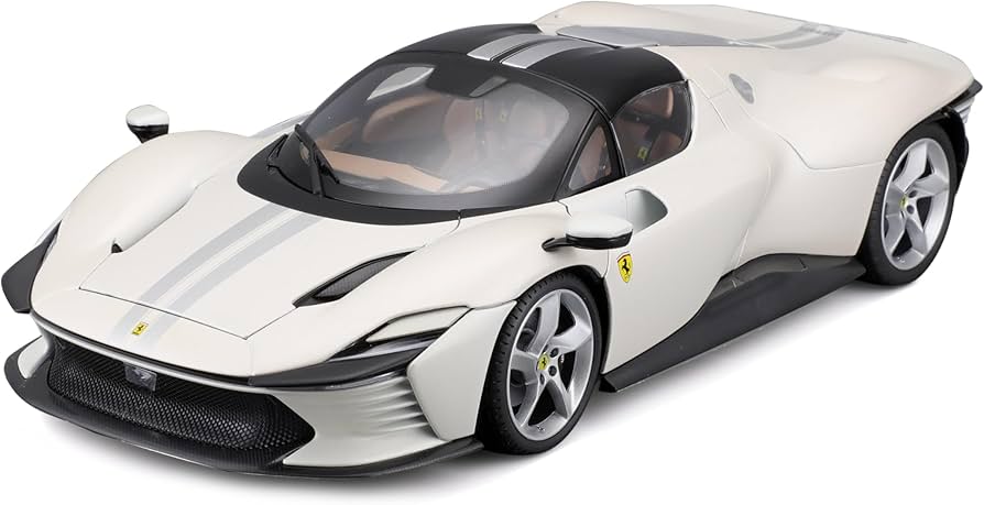 Bburago 1/18 2022 Ferrari Daytona SP3 White Diecast Model - Hobbytech Toys