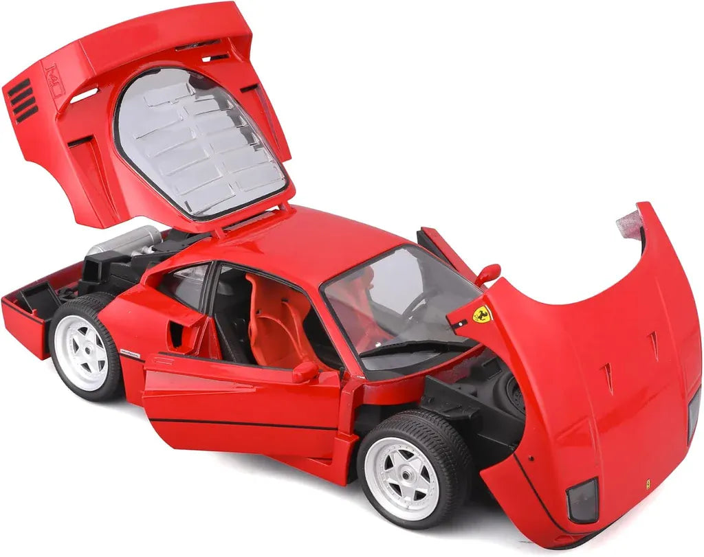 Bburago 1/18 Race & Play 1987 Ferrari F-40 - Rosso Corsa Diecast Model