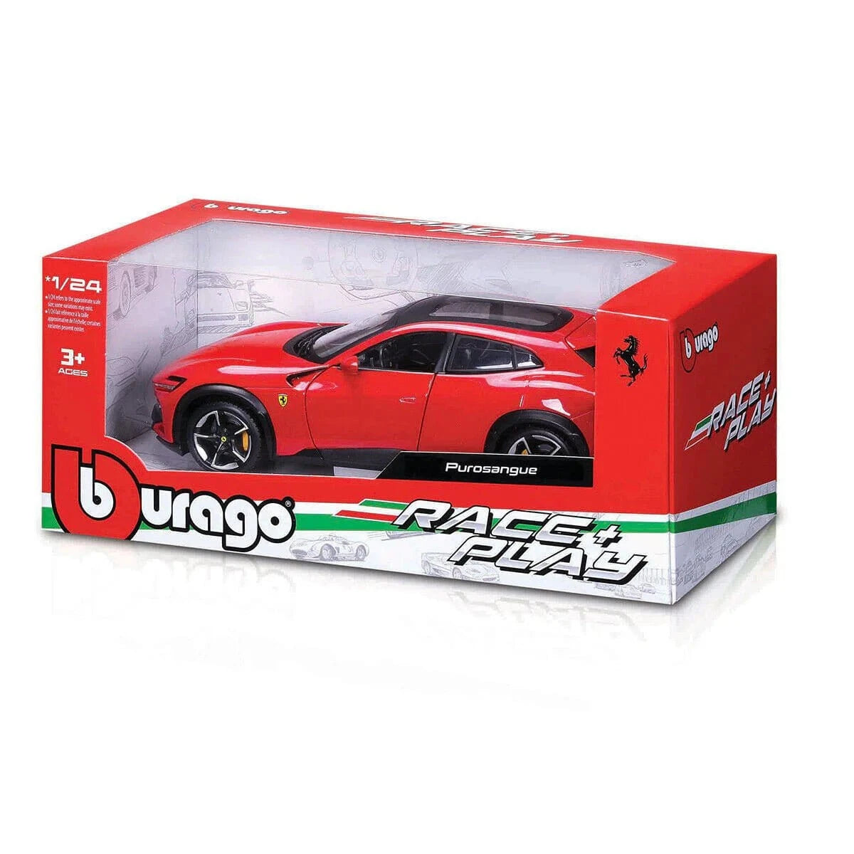 Bburago 1/24 2022 Ferrari Purosangue 4 - Door V12 Diecast Model - Hobbytech Toys