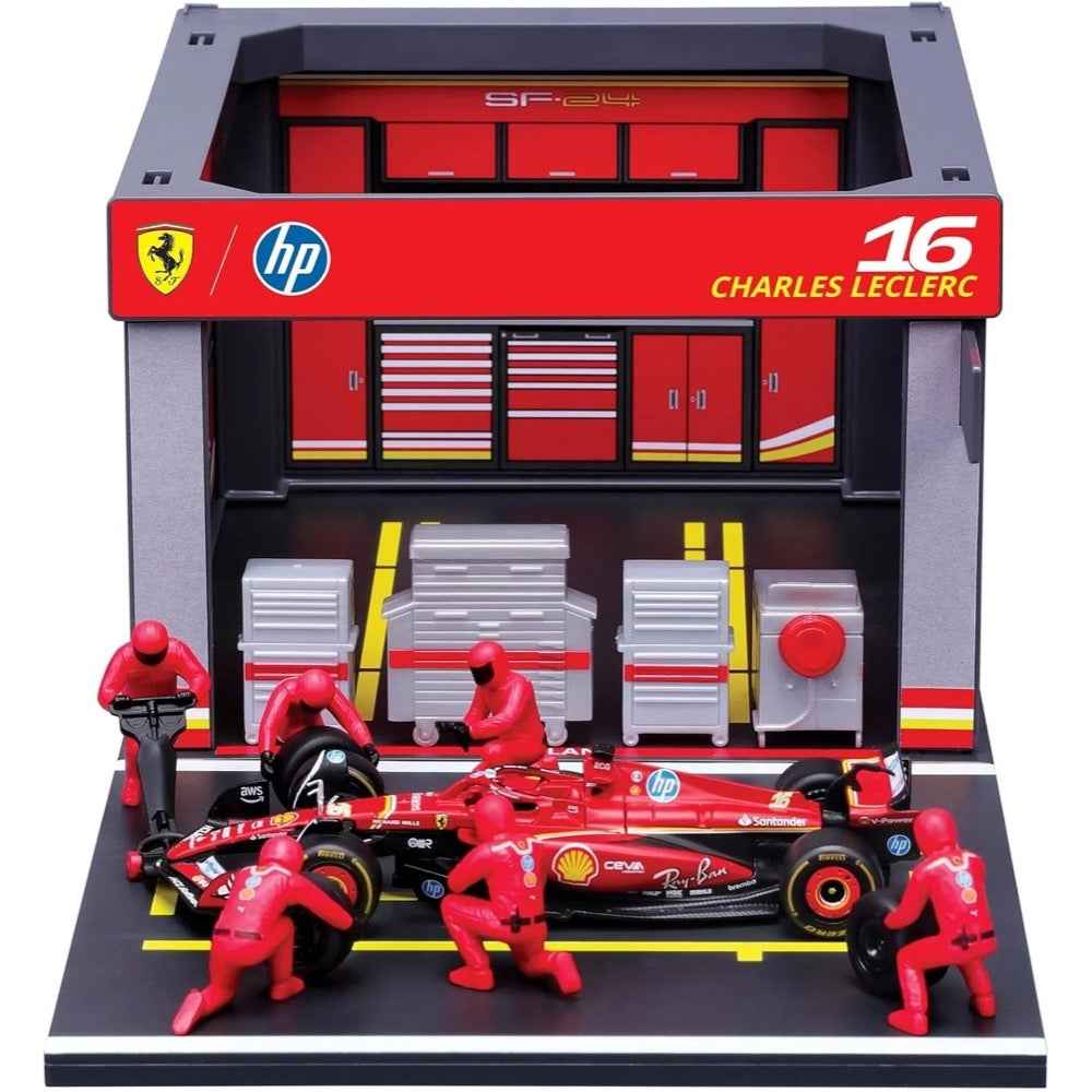 Bburago 1/43 2024 Ferrari Pit Pass Competition Leclerc #16 Diecast Model