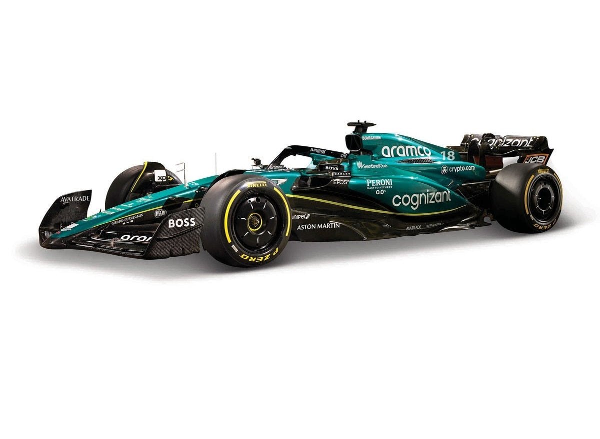 Bburago 1/43 2023 F - 1 Aston Martin AMR23 #18 Stroll WB Diecast Model - Hobbytech Toys