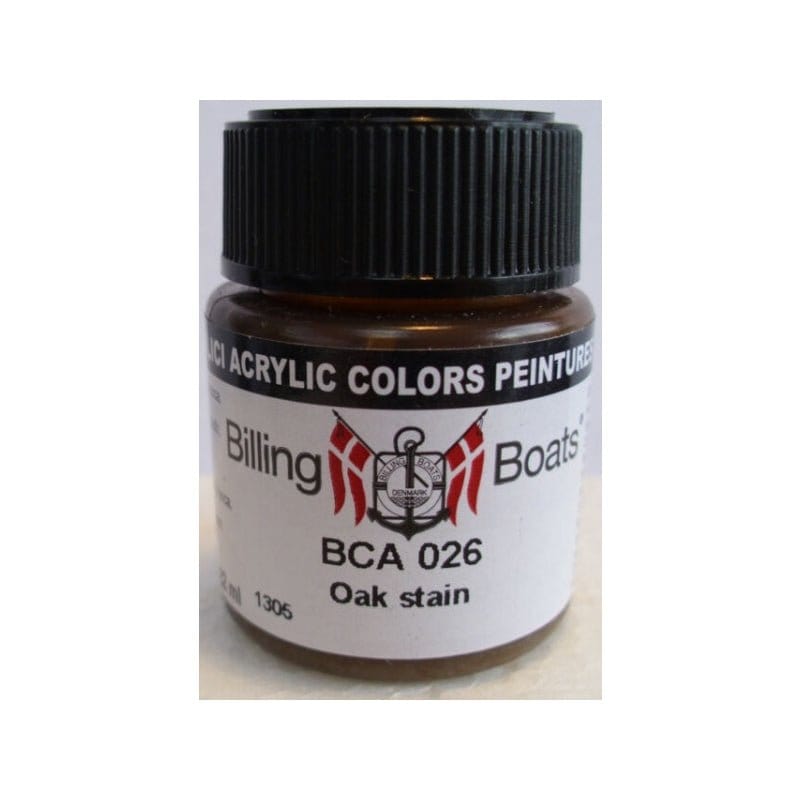 Billings Boats BCA026 Oak Stain Acrylic Paint 22ml - Hobbytech Toys
