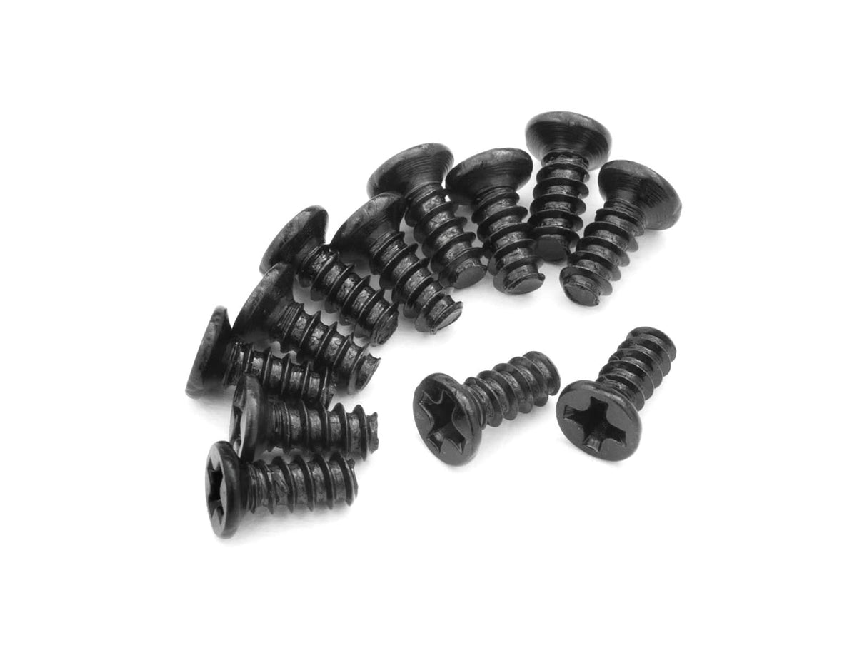 BlackZon 540052 Slyder Countersunk Self Tapping Screws 2.3x6mm (12pcs) - Hobbytech Toys