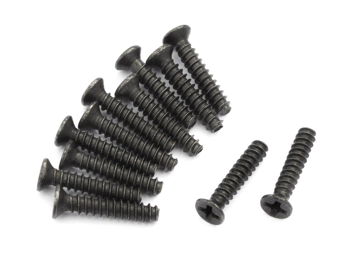BlackZon 540056 Slyder Countersunk Self Tapping Screws 2.3x12mm (12pcs) - Hobbytech Toys