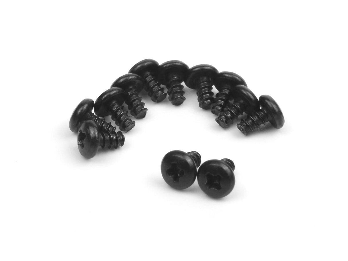 Blackzon 540174 Smyter Pan Head Self Tapping Screws 2x4mm (12pcs) - Hobbytech Toys