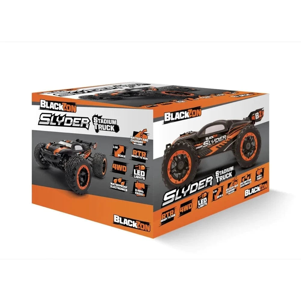 Blackzon Slyder ST 1/16 4WD Electric Stadium Truck - Orange - Hobbytech Toys