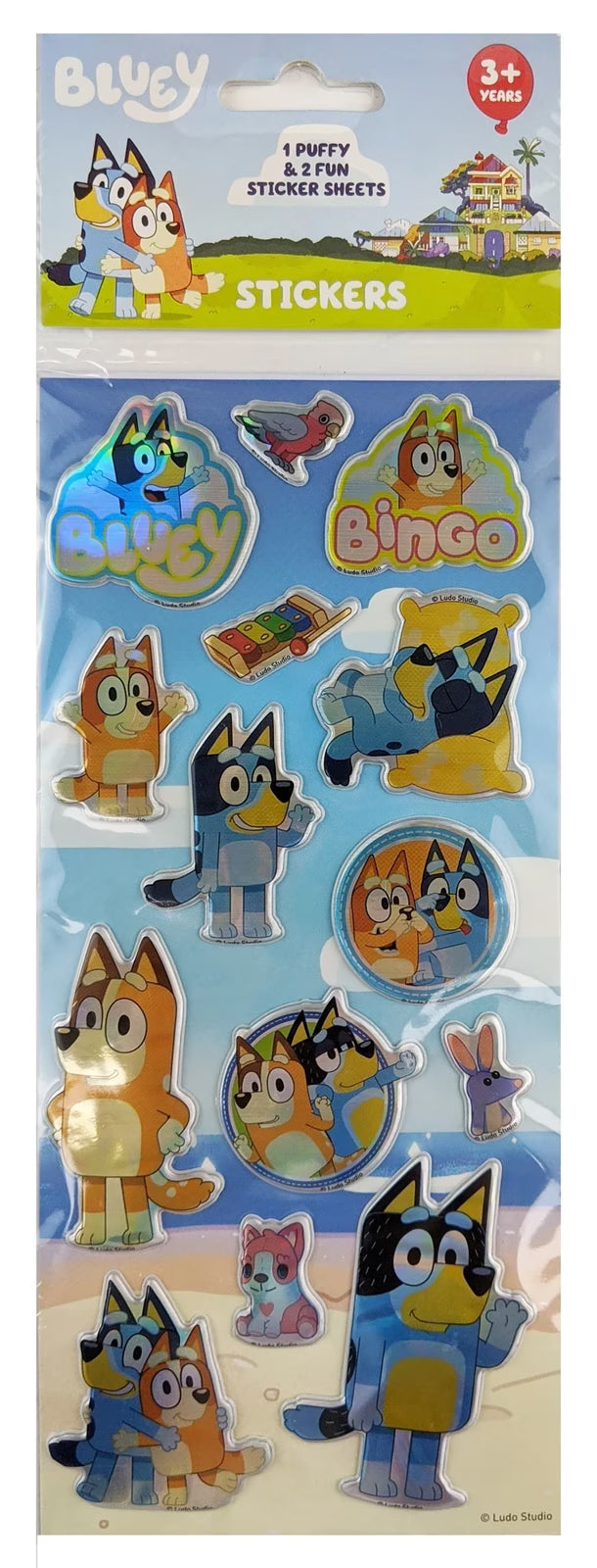 Bluey Puffy Stickers - 3 Pack