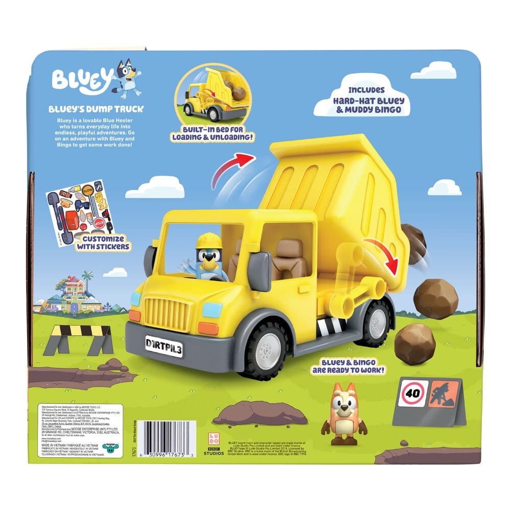 Bluey S12 Dump Truck with Figures - Hobbytech Toys